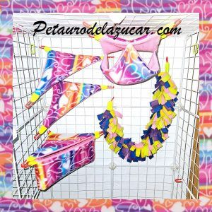Set Tela Polar Corazones (6 piezas) Petauro del Azúcar