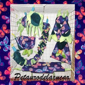 Set Tela Polar Mariposas (6 piezas) Petauro del Azúcar