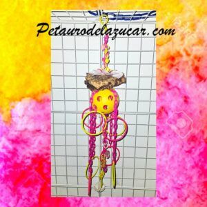 Juguete Corcho con Bola L Rosa y Amarillo Petauro del Azúcar