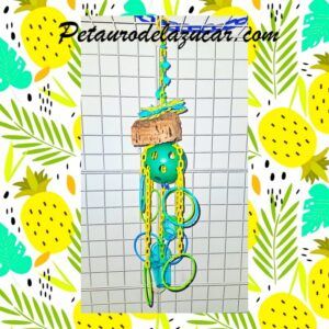 Juguete Corcho con Bola L Verde y Amarillo Petauro del Azúcar