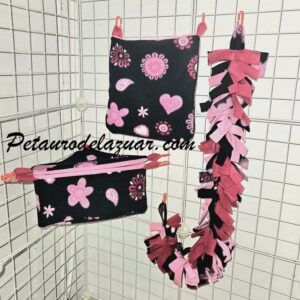 Set Corazones y Flores (4 piezas) Petauro del Azúcar