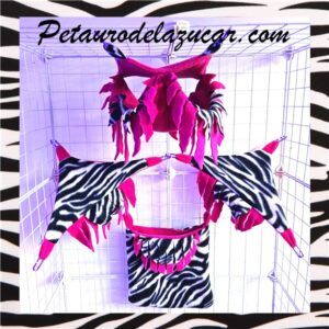 Set Tela Polar Cebra (4 piezas) Petauro del Azúcar
